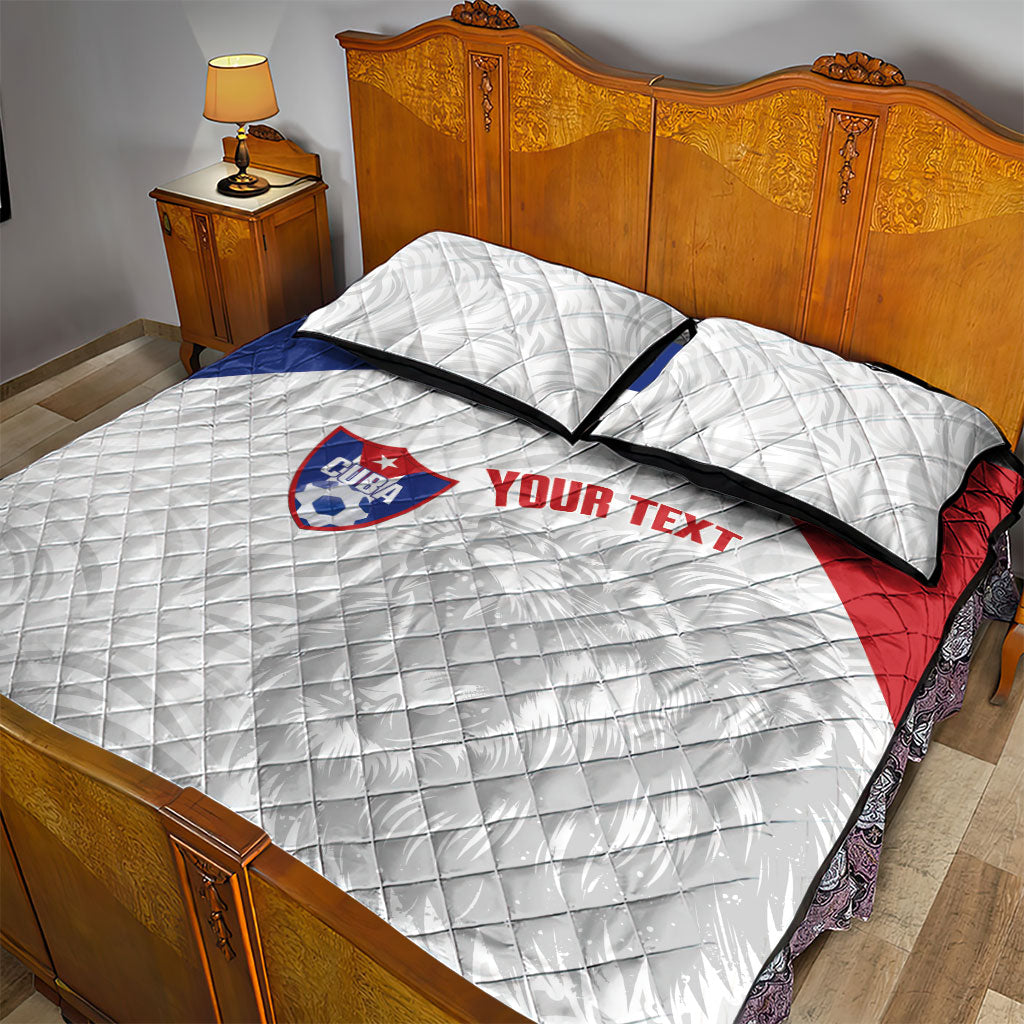 Cuba Football 2026 Custom Quilt Bed Set Vamos Los Leones del Caribe