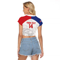 Cuba Football 2026 Custom Raglan Cropped T Shirt Vamos Los Leones del Caribe
