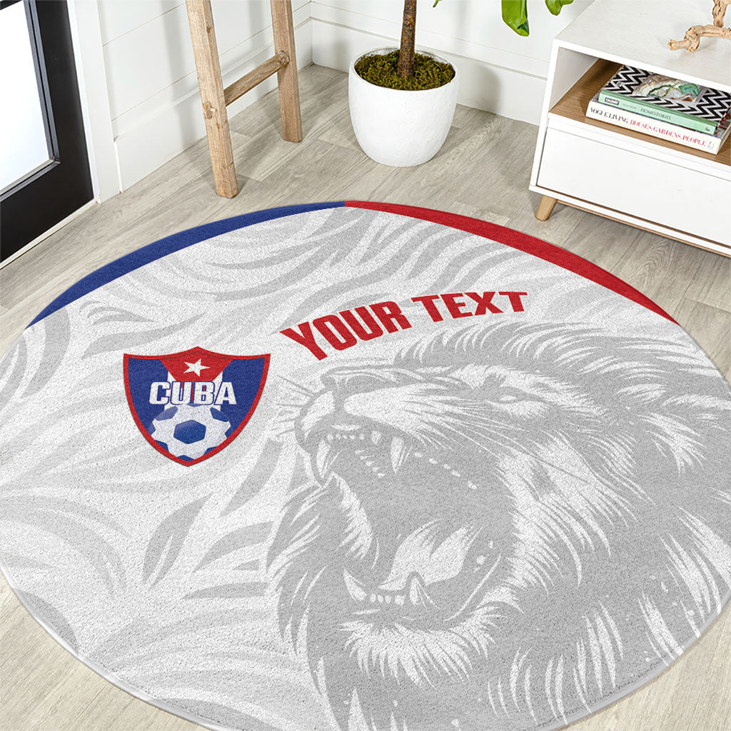 Cuba Football 2026 Custom Round Carpet Vamos Los Leones del Caribe