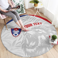 Cuba Football 2026 Custom Round Carpet Vamos Los Leones del Caribe