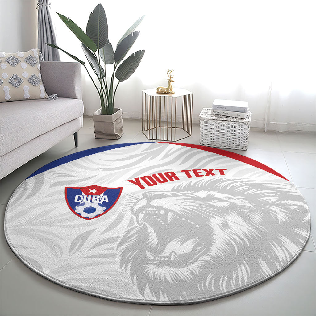 Cuba Football 2026 Custom Round Carpet Vamos Los Leones del Caribe