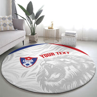 Cuba Football 2026 Custom Round Carpet Vamos Los Leones del Caribe