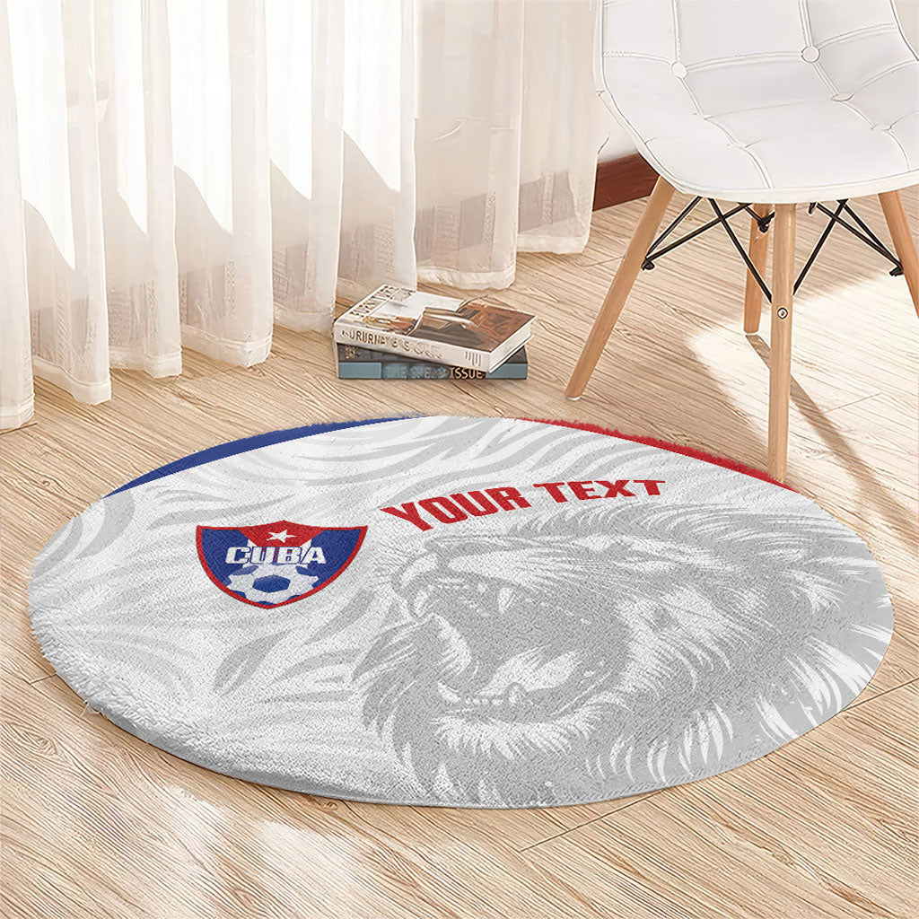 Cuba Football 2026 Custom Round Carpet Vamos Los Leones del Caribe