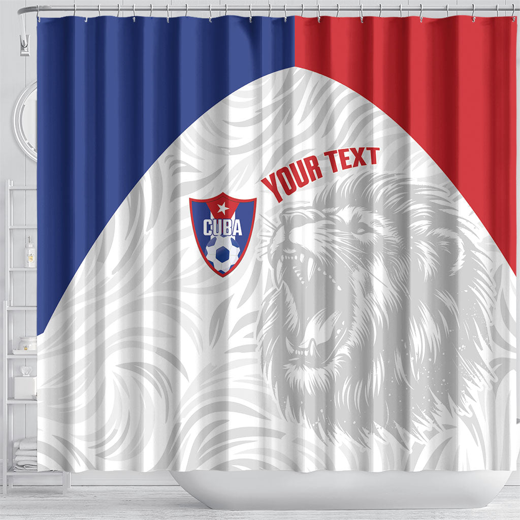 Cuba Football 2026 Custom Shower Curtain Vamos Los Leones del Caribe