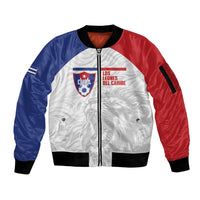 Cuba Football 2026 Custom Sleeve Zip Bomber Jacket Vamos Los Leones del Caribe