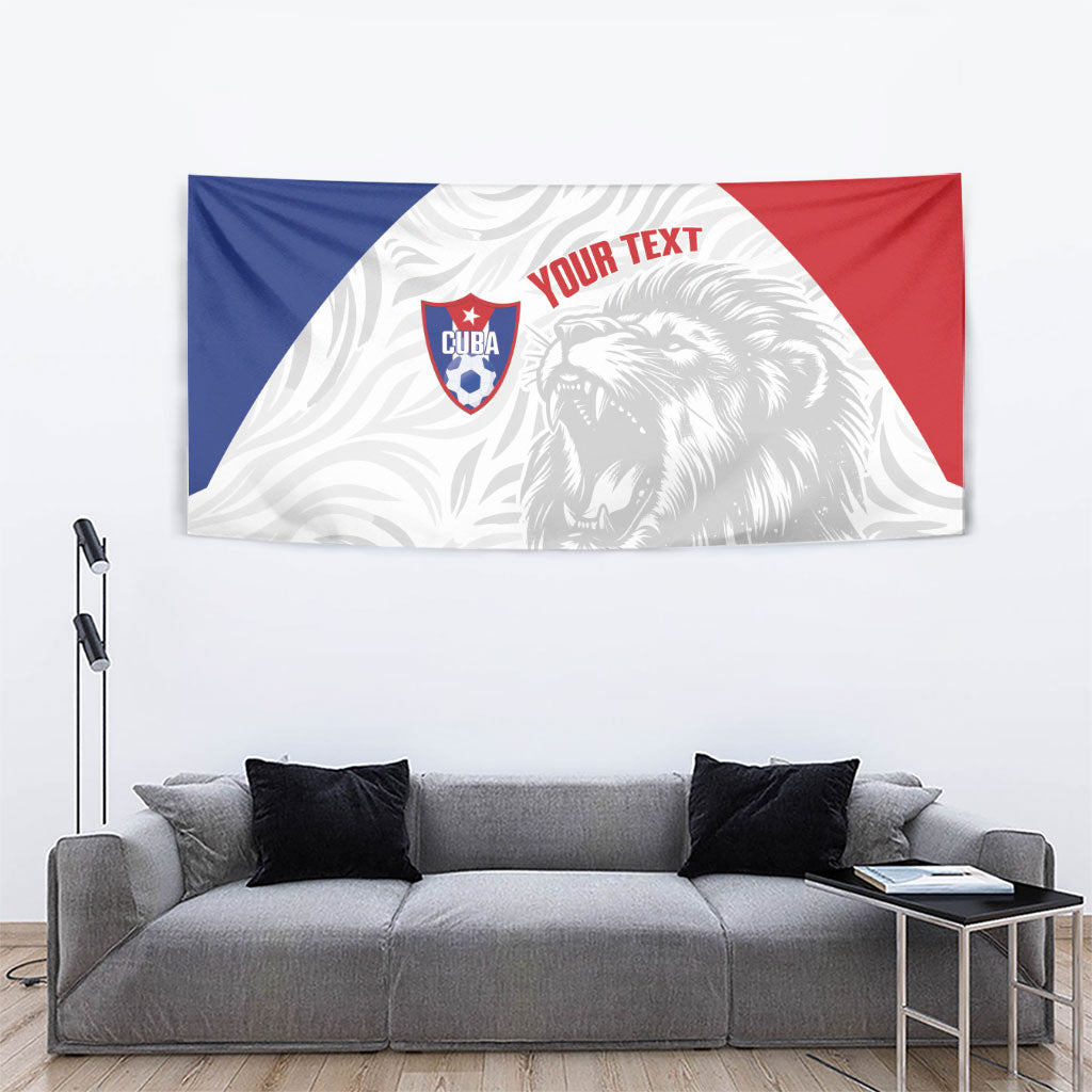 Cuba Football 2026 Custom Tapestry Vamos Los Leones del Caribe