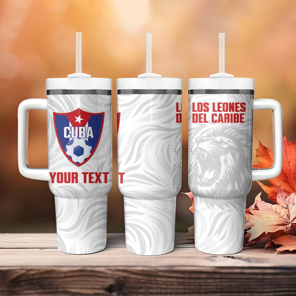 Cuba Football 2026 Custom Tumbler With Handle Vamos Los Leones del Caribe
