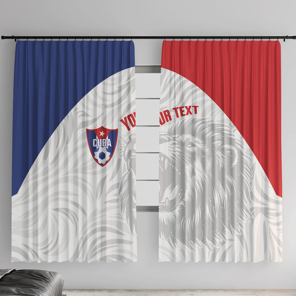 Cuba Football 2026 Custom Window Curtain Vamos Los Leones del Caribe