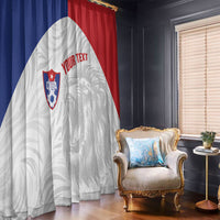 Cuba Football 2026 Custom Window Curtain Vamos Los Leones del Caribe