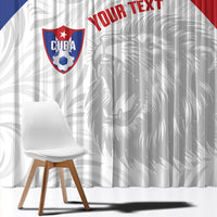 Cuba Football 2026 Custom Window Curtain Vamos Los Leones del Caribe
