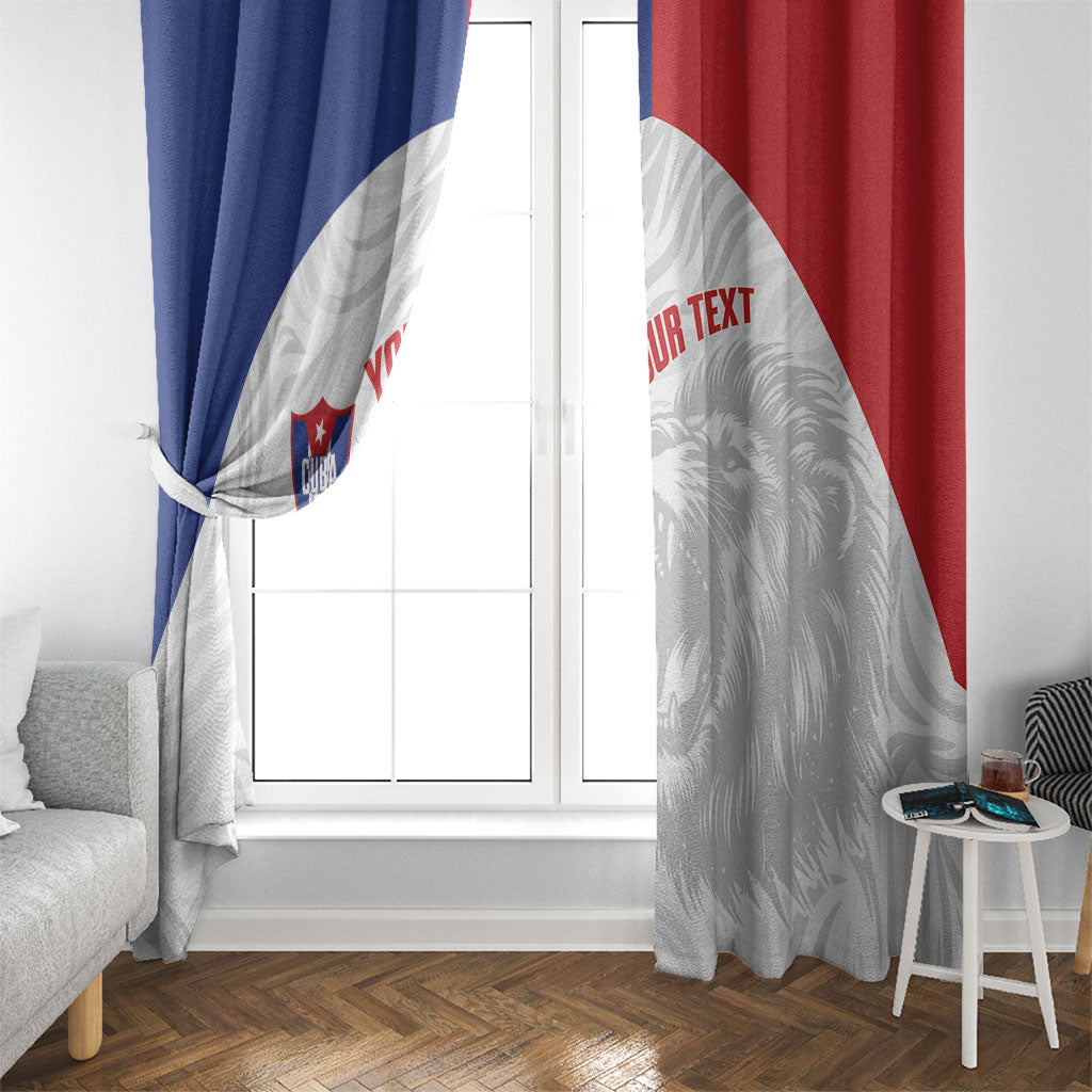 Cuba Football 2026 Custom Window Curtain Vamos Los Leones del Caribe