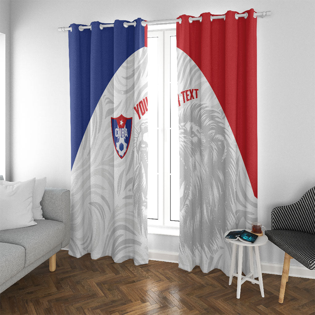 Cuba Football 2026 Custom Window Curtain Vamos Los Leones del Caribe