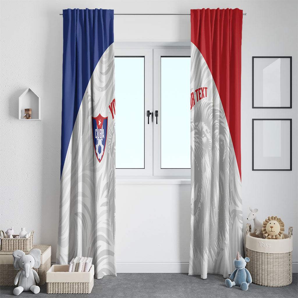 Cuba Football 2026 Custom Window Curtain Vamos Los Leones del Caribe