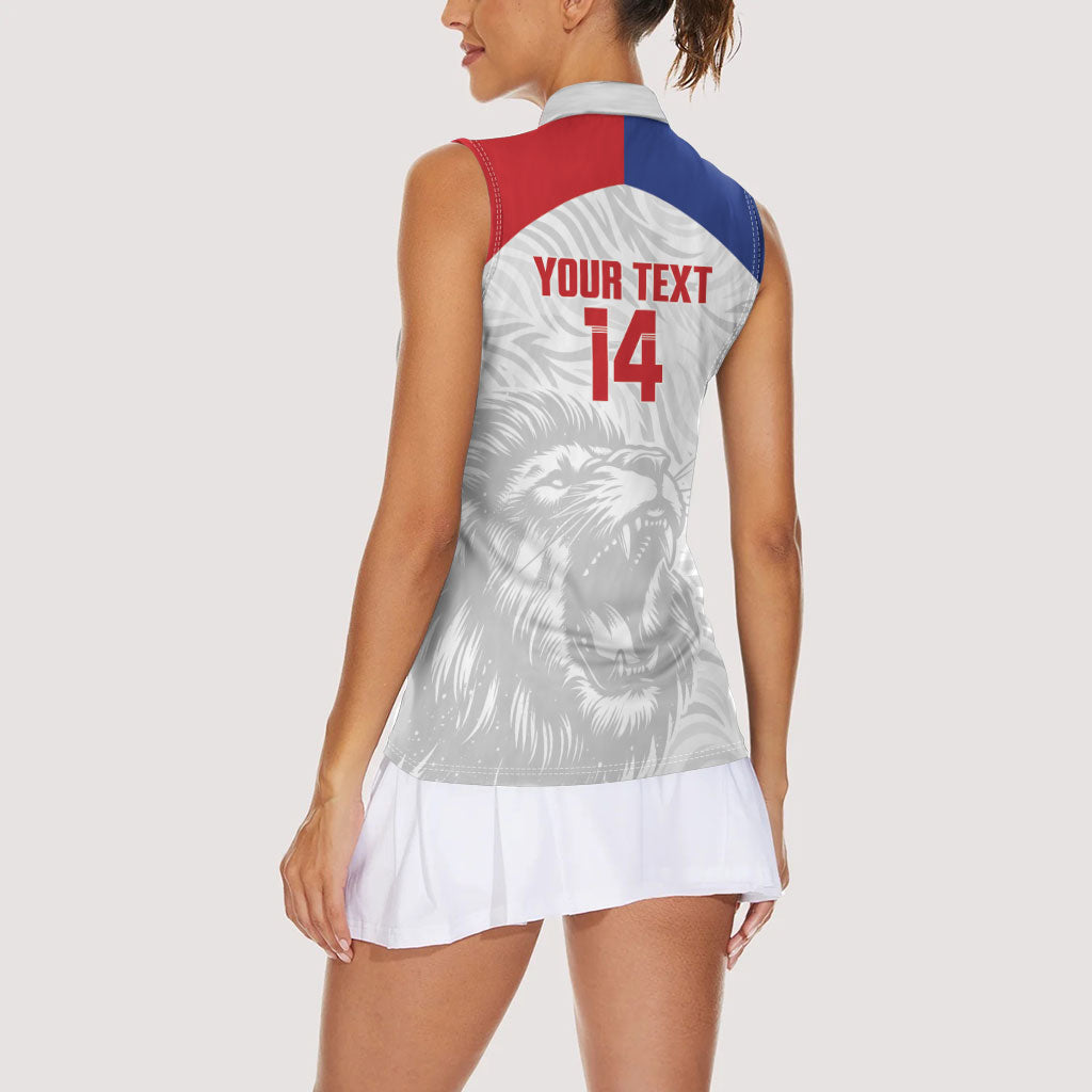 Cuba Football 2026 Custom Women Sleeveless Polo Shirt Vamos Los Leones del Caribe