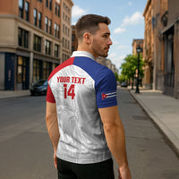 Cuba Football 2026 Custom Zipper Polo Shirt Vamos Los Leones del Caribe