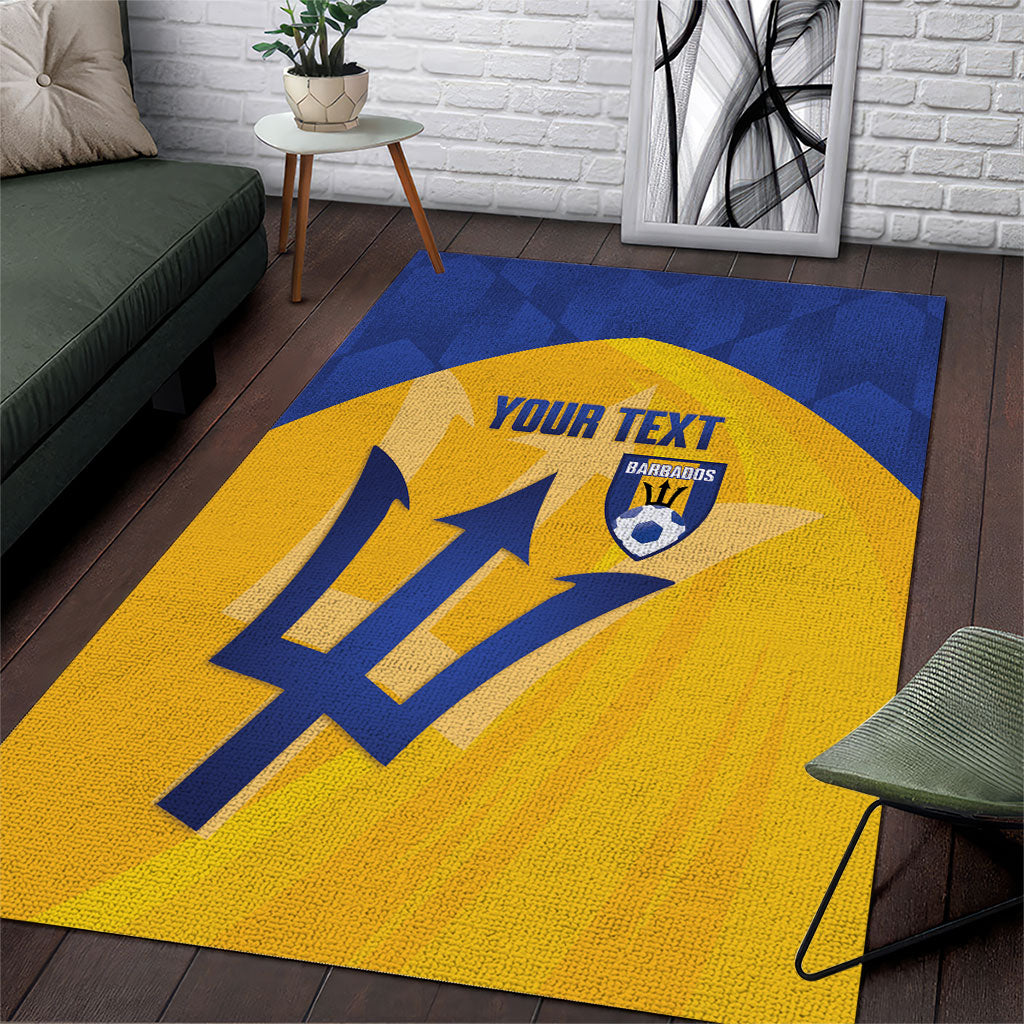 Barbados Football 2026 Custom Area Rug Go Bajan Tridents