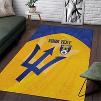 Barbados Football 2026 Custom Area Rug Go Bajan Tridents