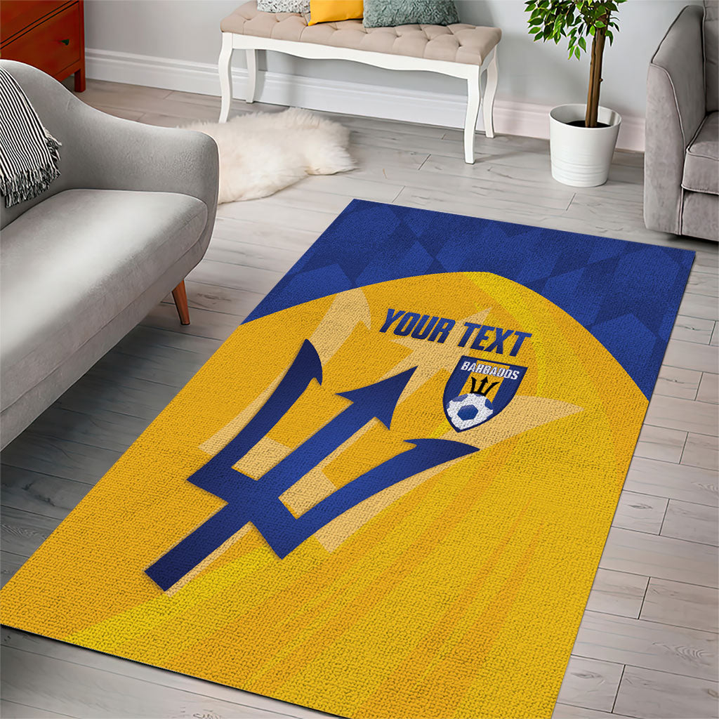 Barbados Football 2026 Custom Area Rug Go Bajan Tridents
