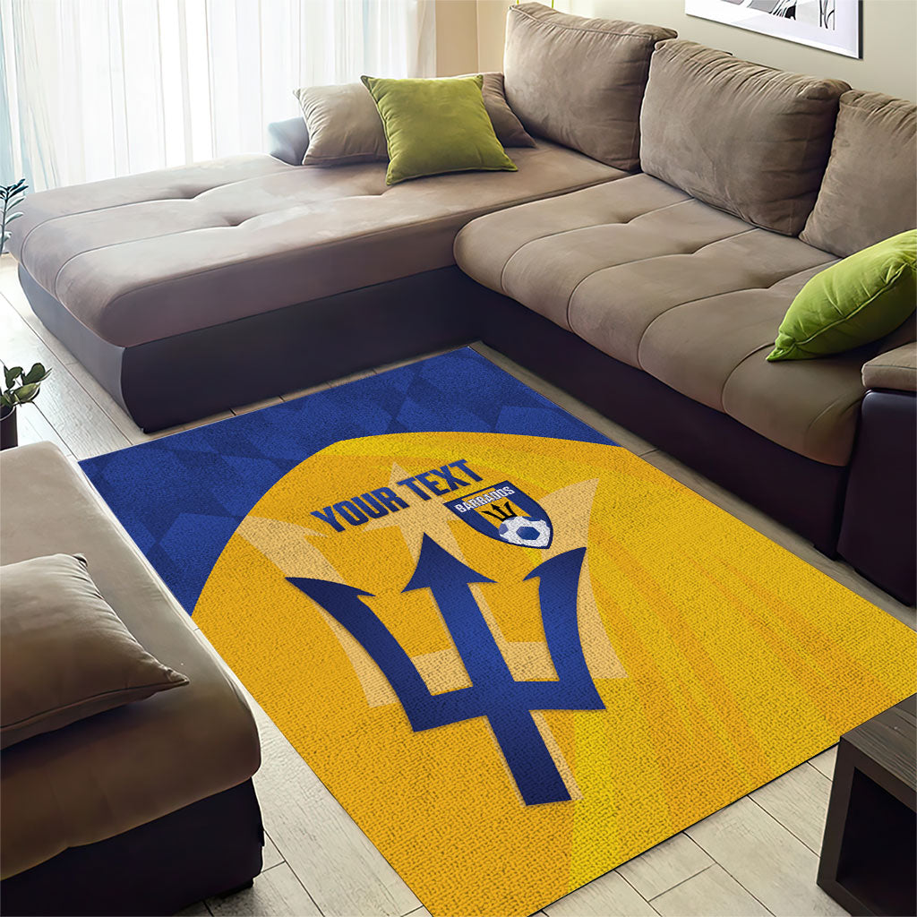 Barbados Football 2026 Custom Area Rug Go Bajan Tridents