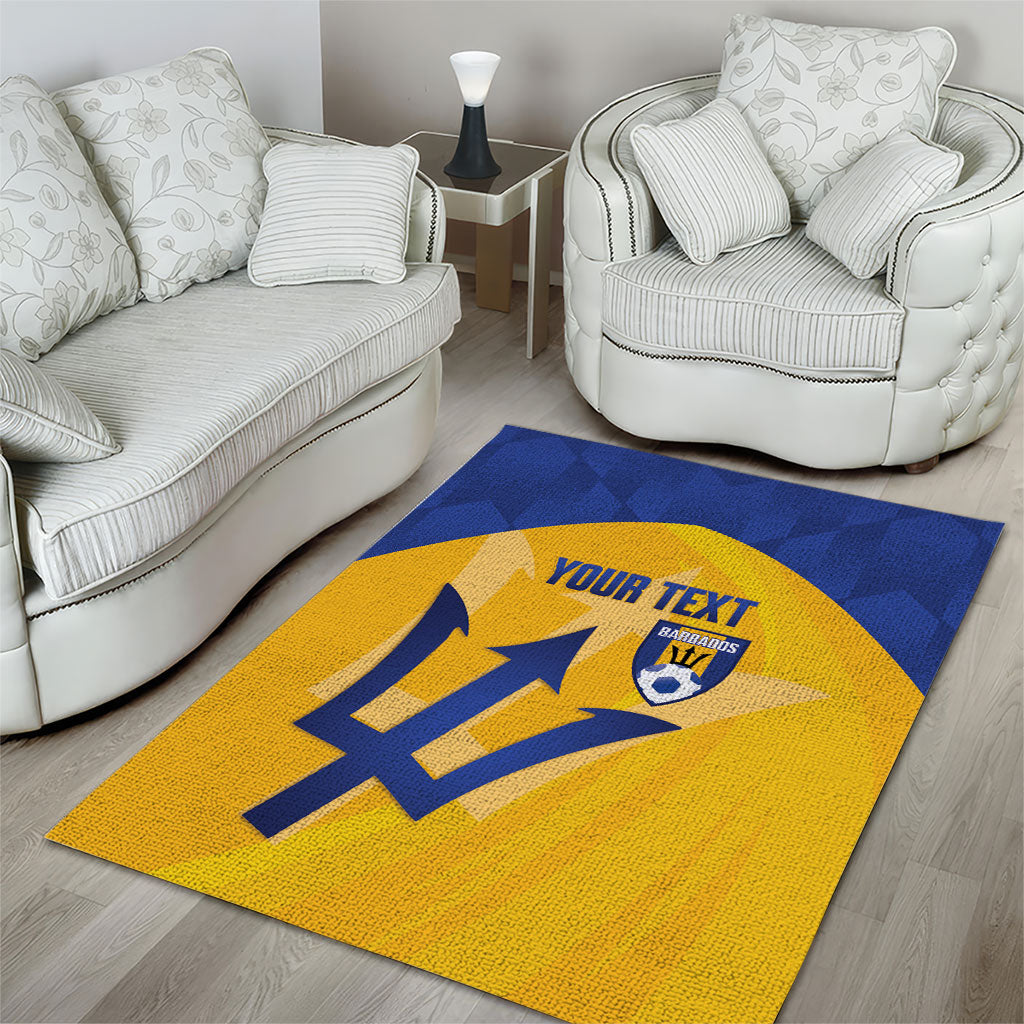 Barbados Football 2026 Custom Area Rug Go Bajan Tridents