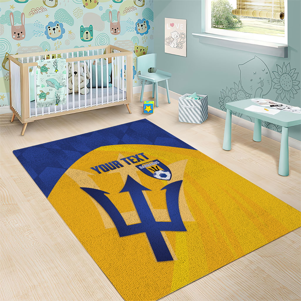 Barbados Football 2026 Custom Area Rug Go Bajan Tridents