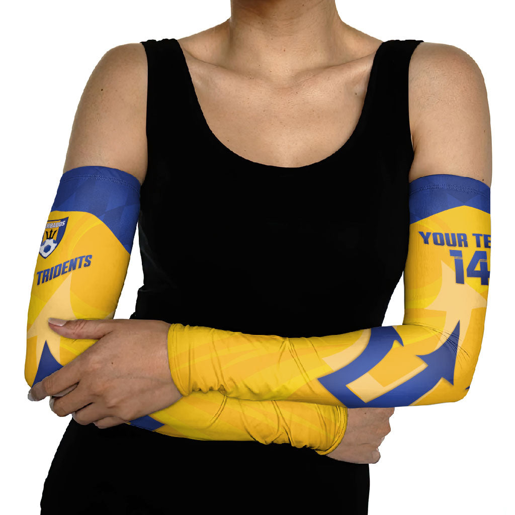 Barbados Football 2026 Custom Arm Sleeves Go Bajan Tridents
