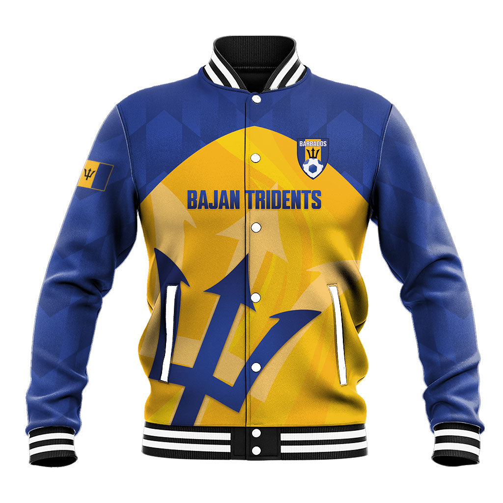 Barbados Football 2026 Custom Baseball Jacket Go Bajan Tridents