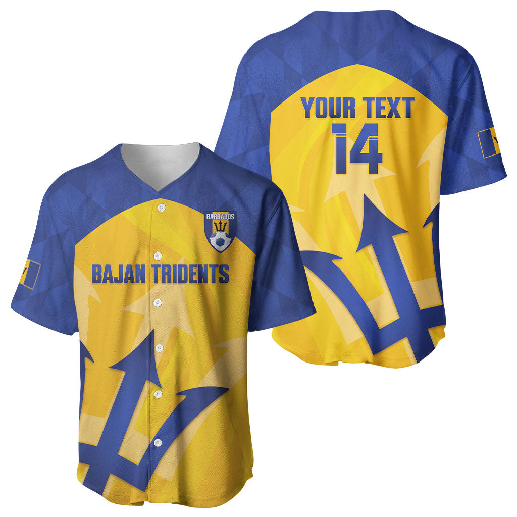 Barbados Football 2026 Custom Baseball Jersey Go Bajan Tridents