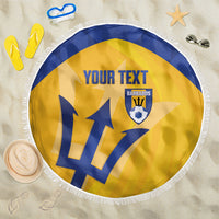 Barbados Football 2026 Custom Beach Blanket Go Bajan Tridents