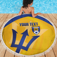 Barbados Football 2026 Custom Beach Blanket Go Bajan Tridents