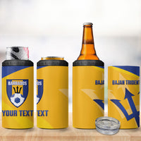 Barbados Football 2026 Custom 4 in 1 Can Cooler Tumbler Go Bajan Tridents