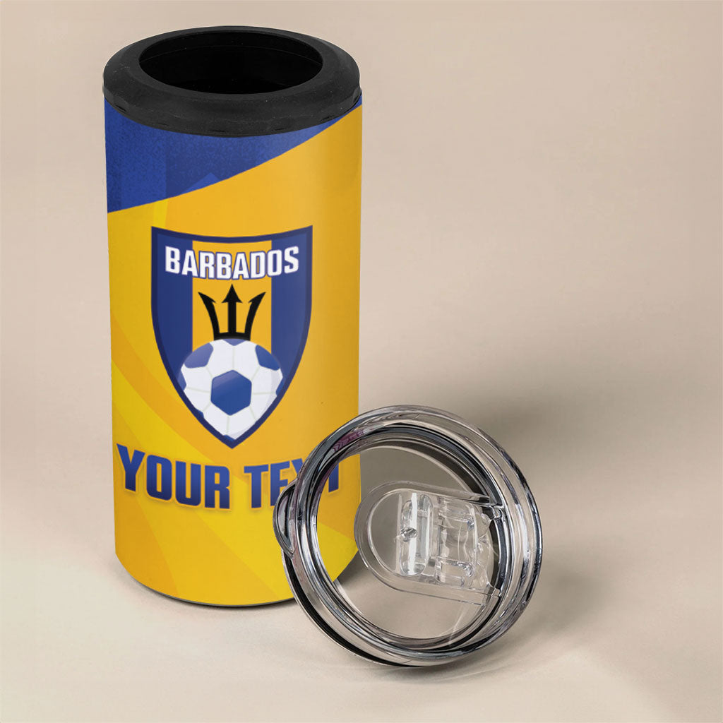 Barbados Football 2026 Custom 4 in 1 Can Cooler Tumbler Go Bajan Tridents