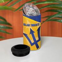 Barbados Football 2026 Custom 4 in 1 Can Cooler Tumbler Go Bajan Tridents