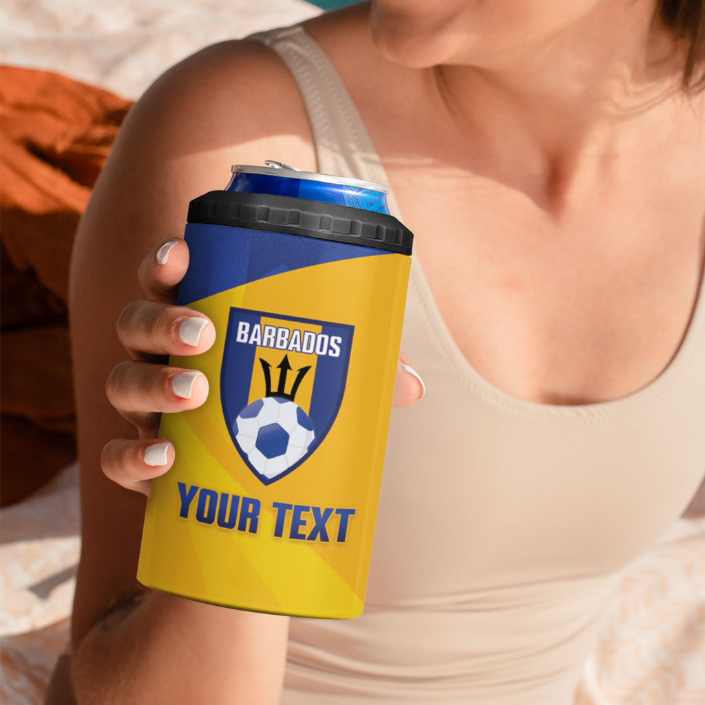 Barbados Football 2026 Custom 4 in 1 Can Cooler Tumbler Go Bajan Tridents