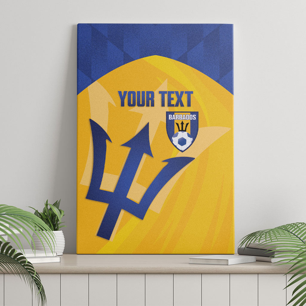 Barbados Football 2026 Custom Canvas Wall Art Go Bajan Tridents