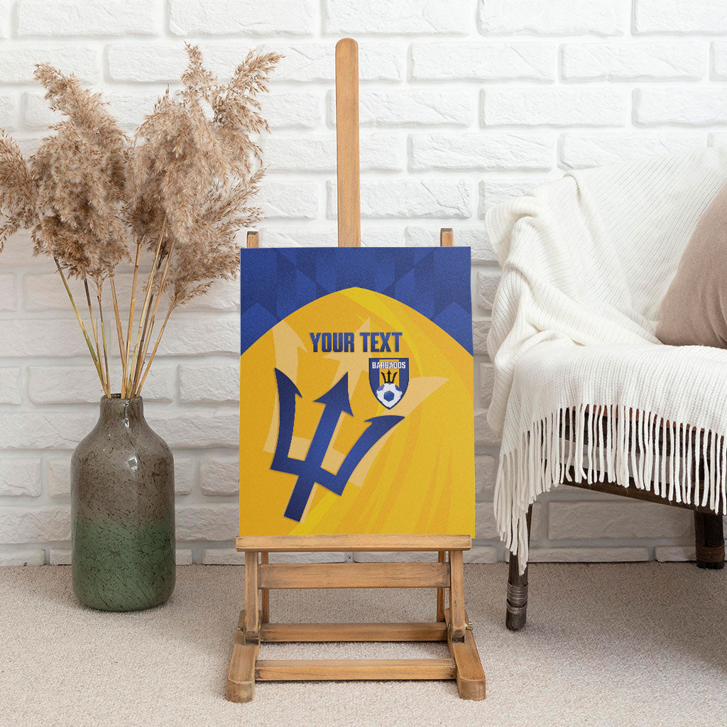Barbados Football 2026 Custom Canvas Wall Art Go Bajan Tridents