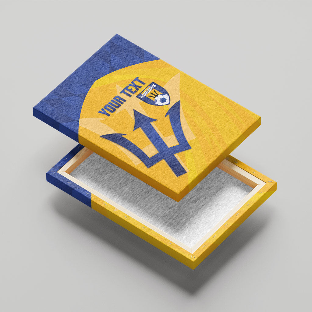 Barbados Football 2026 Custom Canvas Wall Art Go Bajan Tridents