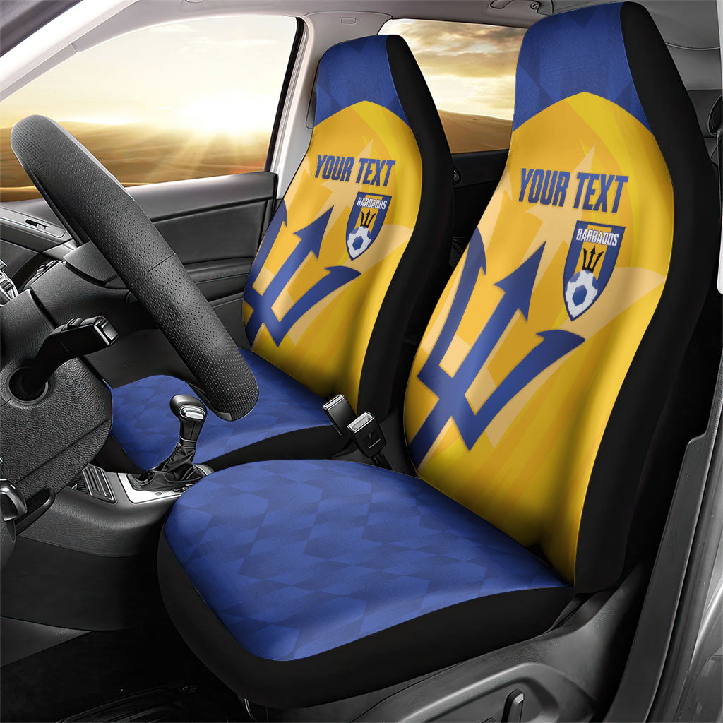 Barbados Football 2026 Custom Car Seat Cover Go Bajan Tridents
