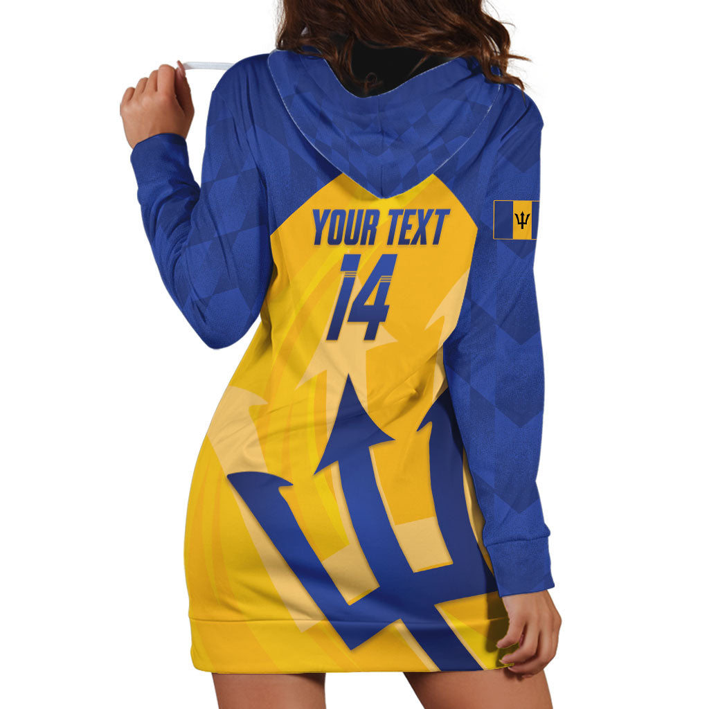 Barbados Football 2026 Custom Hoodie Dress Go Bajan Tridents