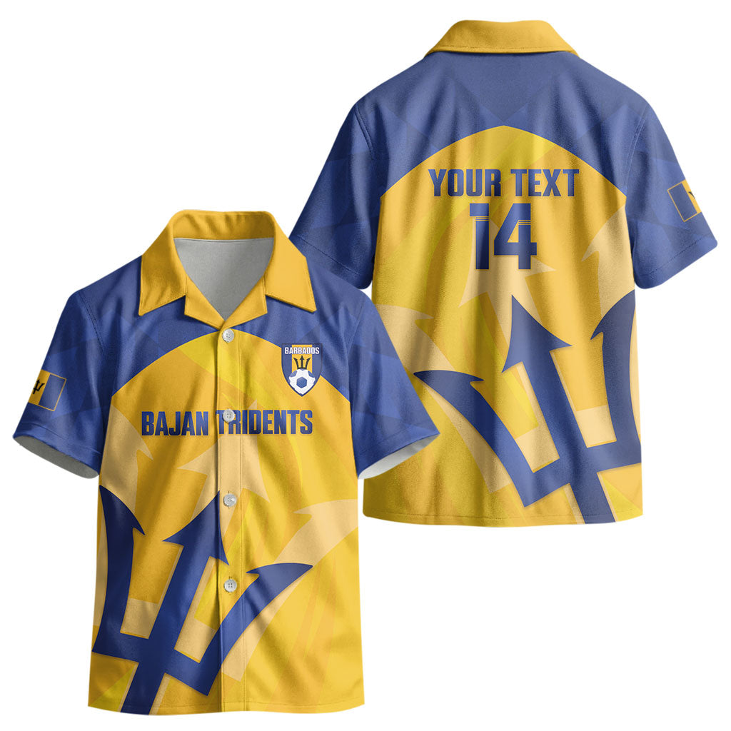 Barbados Football 2026 Custom Kid Hawaiian Shirt Go Bajan Tridents