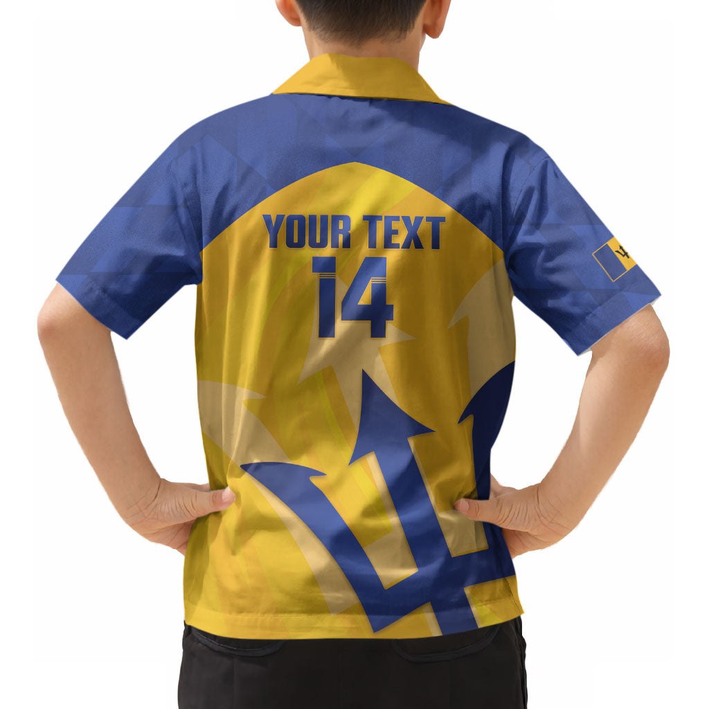 Barbados Football 2026 Custom Kid Hawaiian Shirt Go Bajan Tridents