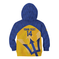Barbados Football 2026 Custom Kid Hoodie Go Bajan Tridents
