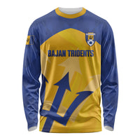 Barbados Football 2026 Custom Long Sleeve Shirt Go Bajan Tridents