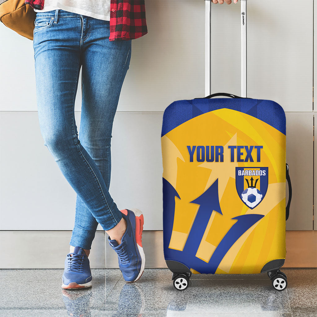 Barbados Football 2026 Custom Luggage Cover Go Bajan Tridents