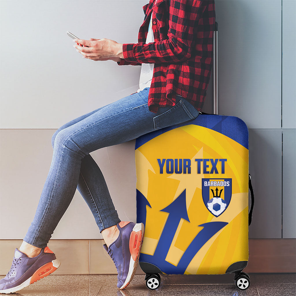 Barbados Football 2026 Custom Luggage Cover Go Bajan Tridents