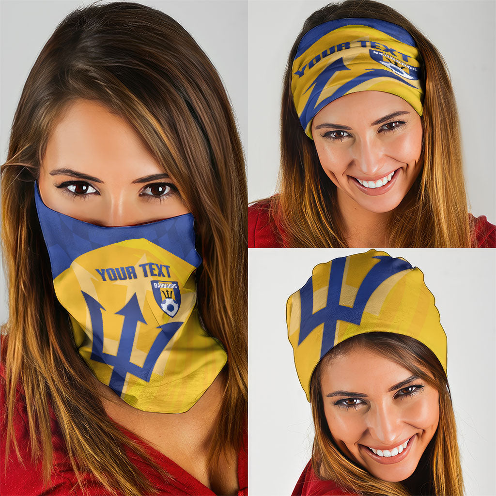 Barbados Football 2026 Custom Neck Gaiter Go Bajan Tridents