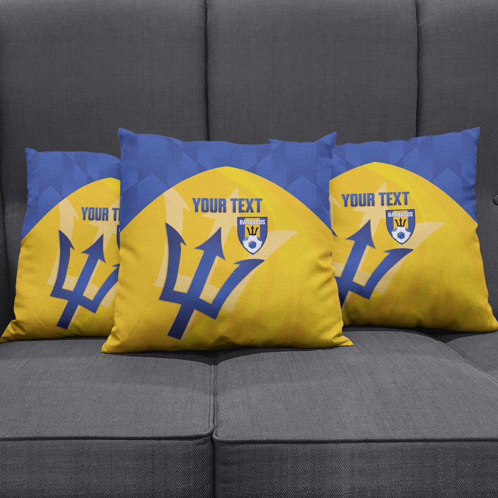Barbados Football 2026 Custom Pillow Cover Go Bajan Tridents