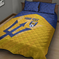 Barbados Football 2026 Custom Quilt Bed Set Go Bajan Tridents