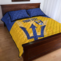 Barbados Football 2026 Custom Quilt Bed Set Go Bajan Tridents