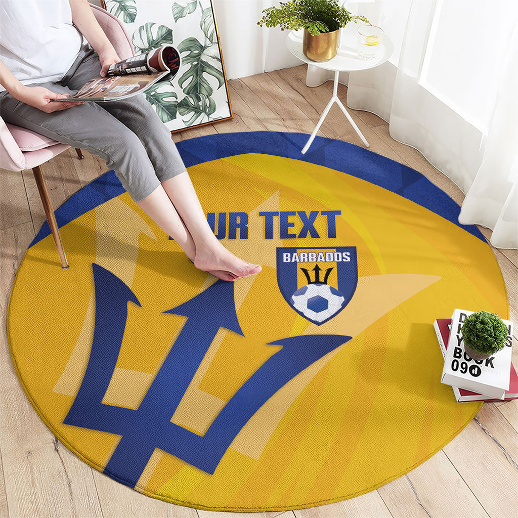 Barbados Football 2026 Custom Round Carpet Go Bajan Tridents